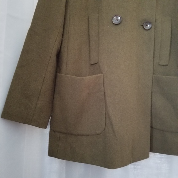 Old Navy Double Breasted Coat Olive Brown Medium - Picture 3 of 8